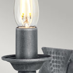 Elstead Lighting Wall Light from the Saxon range. Saxon 1 Light Wall Light Product Code = SAX1-BLK-SIL