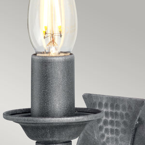 Elstead Lighting Wall Light from the Saxon range. Saxon 1 Light Wall Light Product Code = SAX1-BLK-SIL