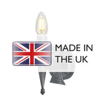 Elstead Lighting Wall Light from the Saxon range. Saxon 1 Light Wall Light – SKU SAX1-BLK-SIL
