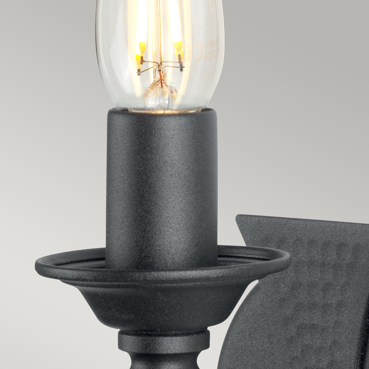 Elstead Lighting Wall Light from the Saxon range. Saxon 1 Light Wall Light Product Code = SAX1-BLK