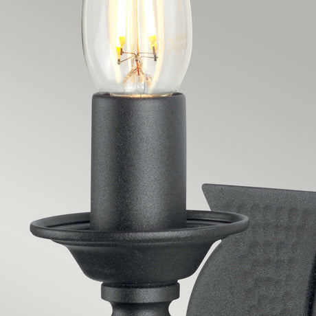 Elstead Lighting Wall Light from the Saxon range. Saxon 1 Light Wall Light Product Code = SAX1-BLK