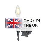 Elstead Lighting Wall Light from the Saxon range. Saxon 1 Light Wall Light – SKU SAX1-BLK