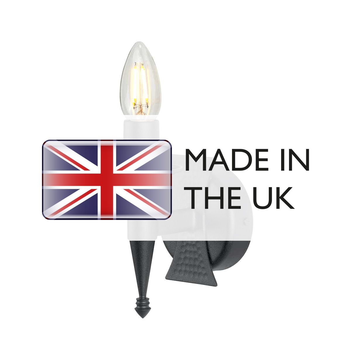 Elstead Lighting Wall Light from the Saxon range. Saxon 1 Light Wall Light – SKU SAX1-BLK