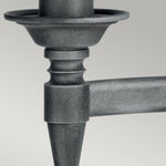 Elstead Lighting Wall Light from the Saxon range. Saxon 2 Light Wall Light Product Code = SAX2-BLK-SIL
