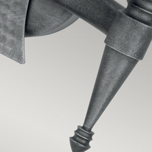 Elstead Lighting Wall Light from the Saxon range. Saxon 2 Light Wall Light Product Code = SAX2-BLK-SIL