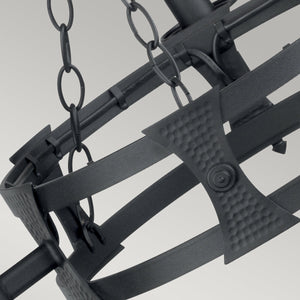 Elstead Lighting Chandelier from the Saxon range. Saxon 3 Light Chandelier Product Code = SAX3-BLK