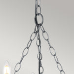 Elstead Lighting Chandelier from the Saxon range. Saxon 5 Light Chandelier Product Code = SAX5-BLK-SIL