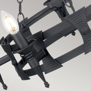 Elstead Lighting Chandelier from the Saxon range. Saxon 5 Light Chandelier Product Code = SAX5-BLK