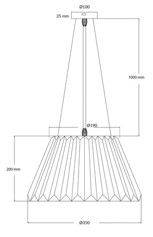 Magnalux Senza 1 Light Polished Chrome Crystal Pendant Part Number - SEN01CH