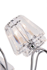 Magnalux Senza 5 Light Polished Chrome with Crystal Shades Part Number - SEN05CH