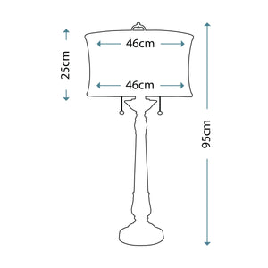 Stiffel Table Lamp from the Presidential range. Presidential 2 Light Table Lamp Product Code = SF-PRESIDENTIAL