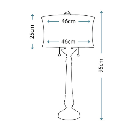 Stiffel Table Lamp from the Presidential range. Presidential 2 Light Table Lamp Product Code = SF-PRESIDENTIAL