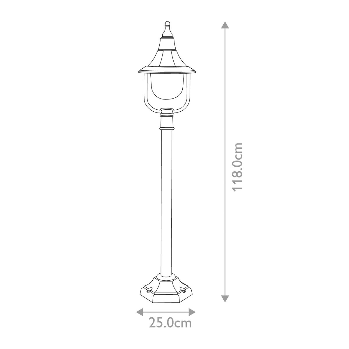 Elstead Lighting Shannon 1 Light Pillar – SKU SHANNON-PILLAR