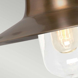 Elstead Lighting Outdoor Wall Light from the Sheldon range. Sheldon 1 Light Wall Lantern Product Code = SHELDON-BR