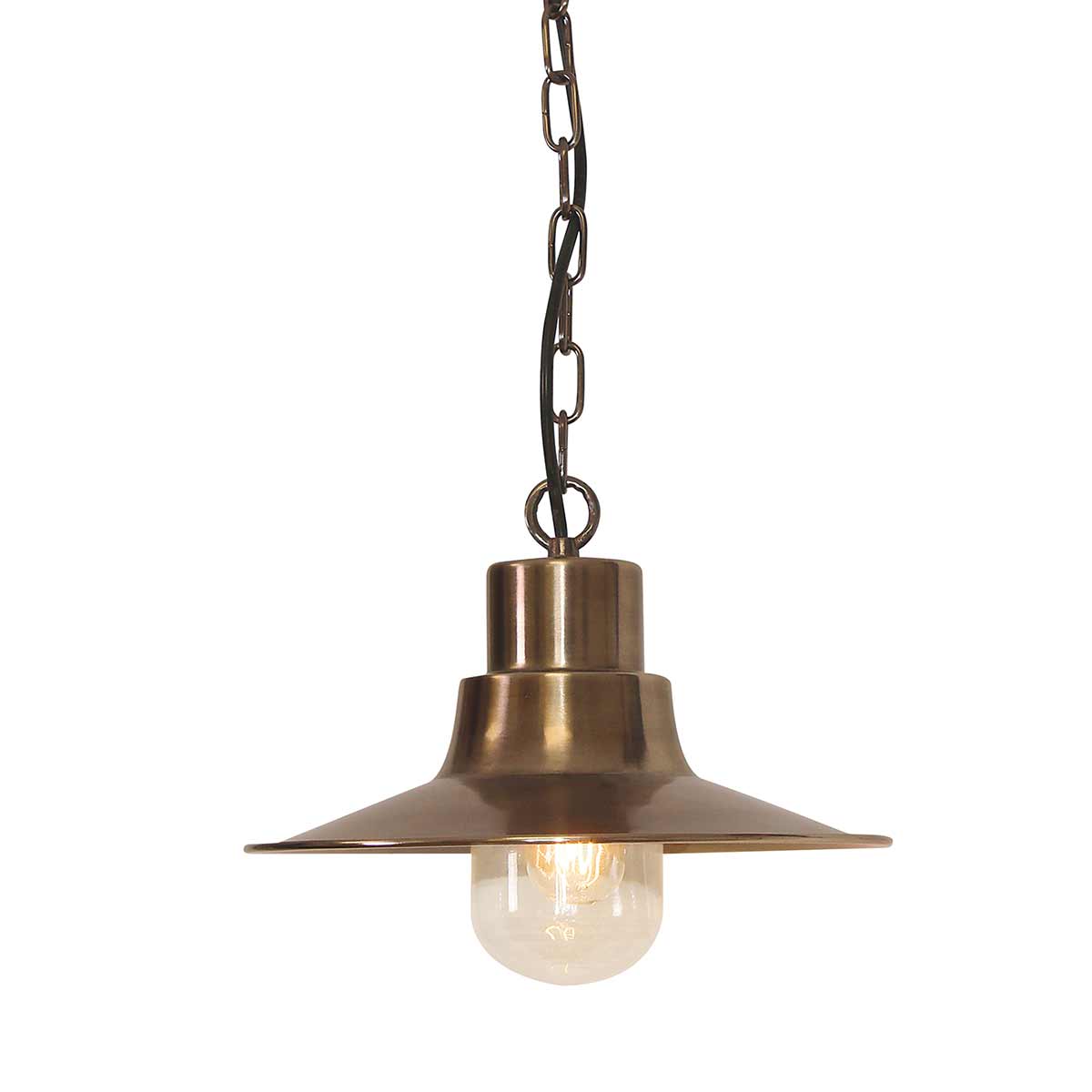 Elstead Lighting Outdoor Hanging from the Sheldon range. Sheldon 1 Light Chain Lantern Product Code = SHELDON-CH-BR