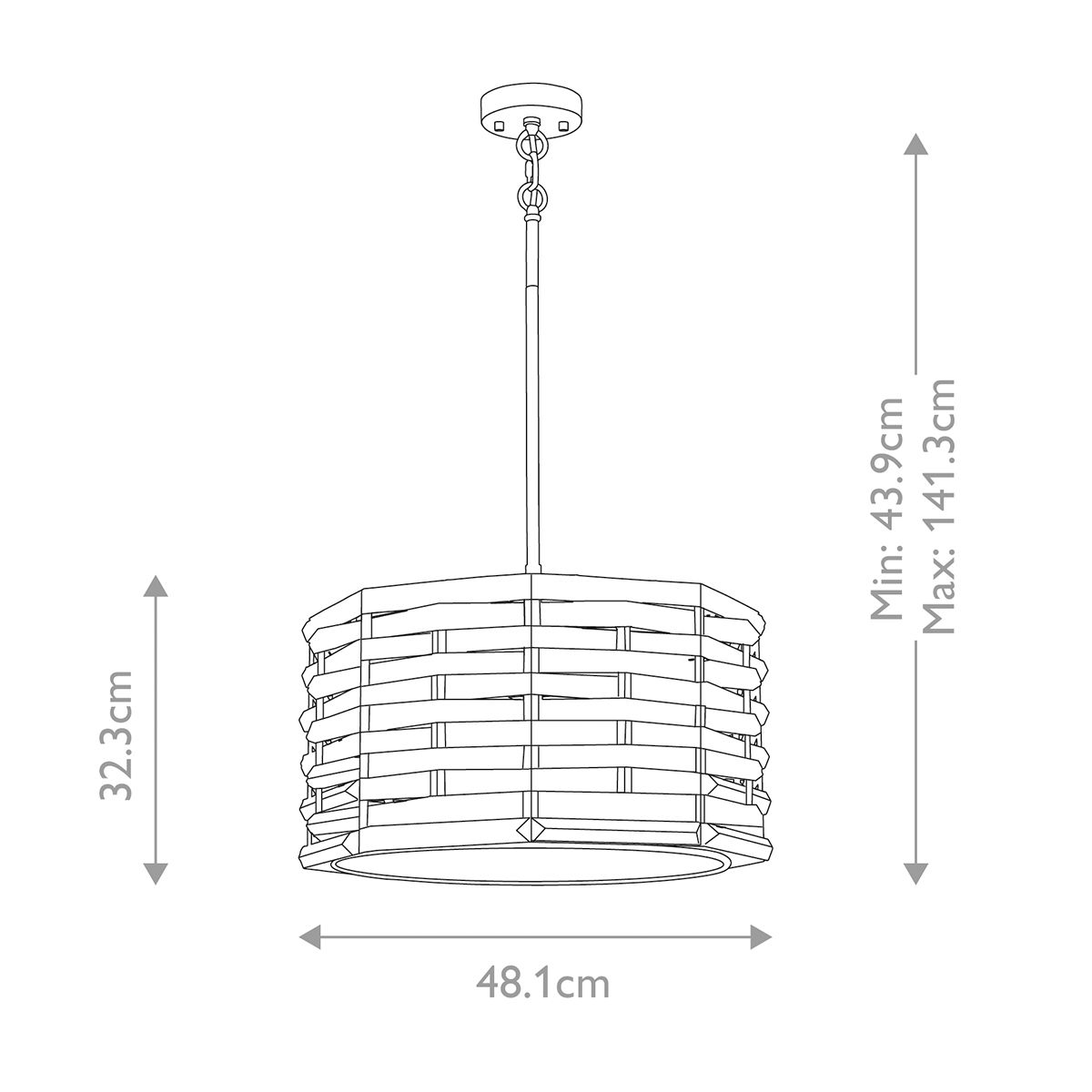 Elstead Lighting Pendant from the Shoal range. Shoal 4 Light Pendant – SKU SHOAL-4P