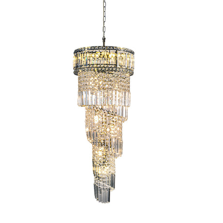 Magnalux ISLA 13 Light Antique Brass with Crystal Pendant Part Number - ISL13AB