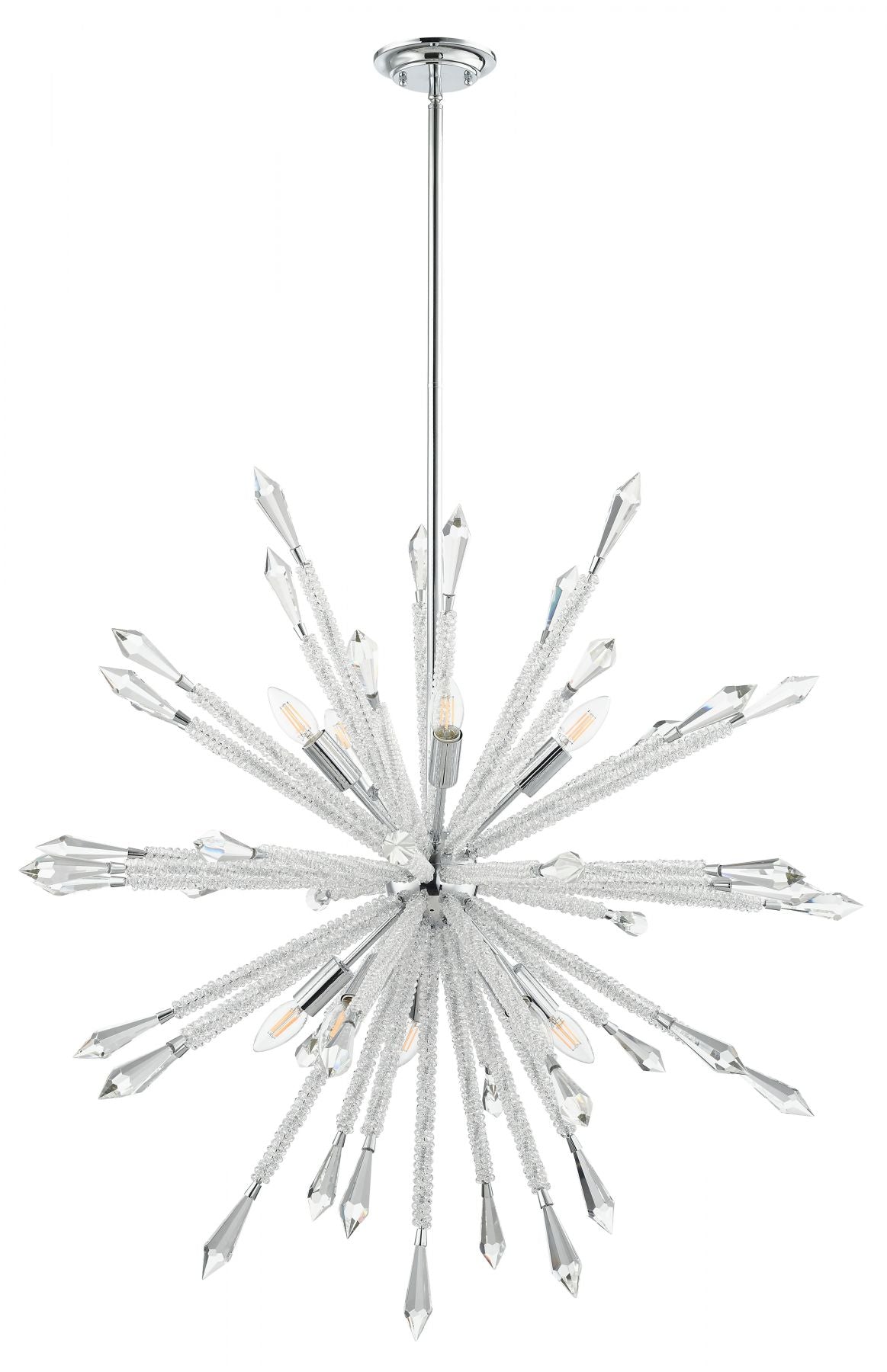 Magnalux Solaris 10 Light Large Crystal Starburst Pendant Part Number - SOL10CH
