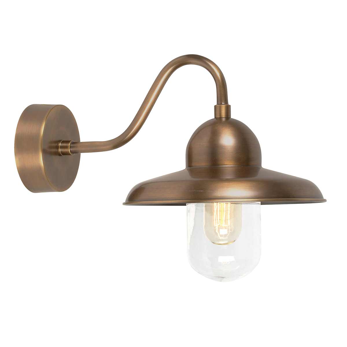 Elstead Lighting Outdoor Wall Light from the Somerton range. Somerton 1 Light Wall Lantern Product Code = SOMERTON-BR