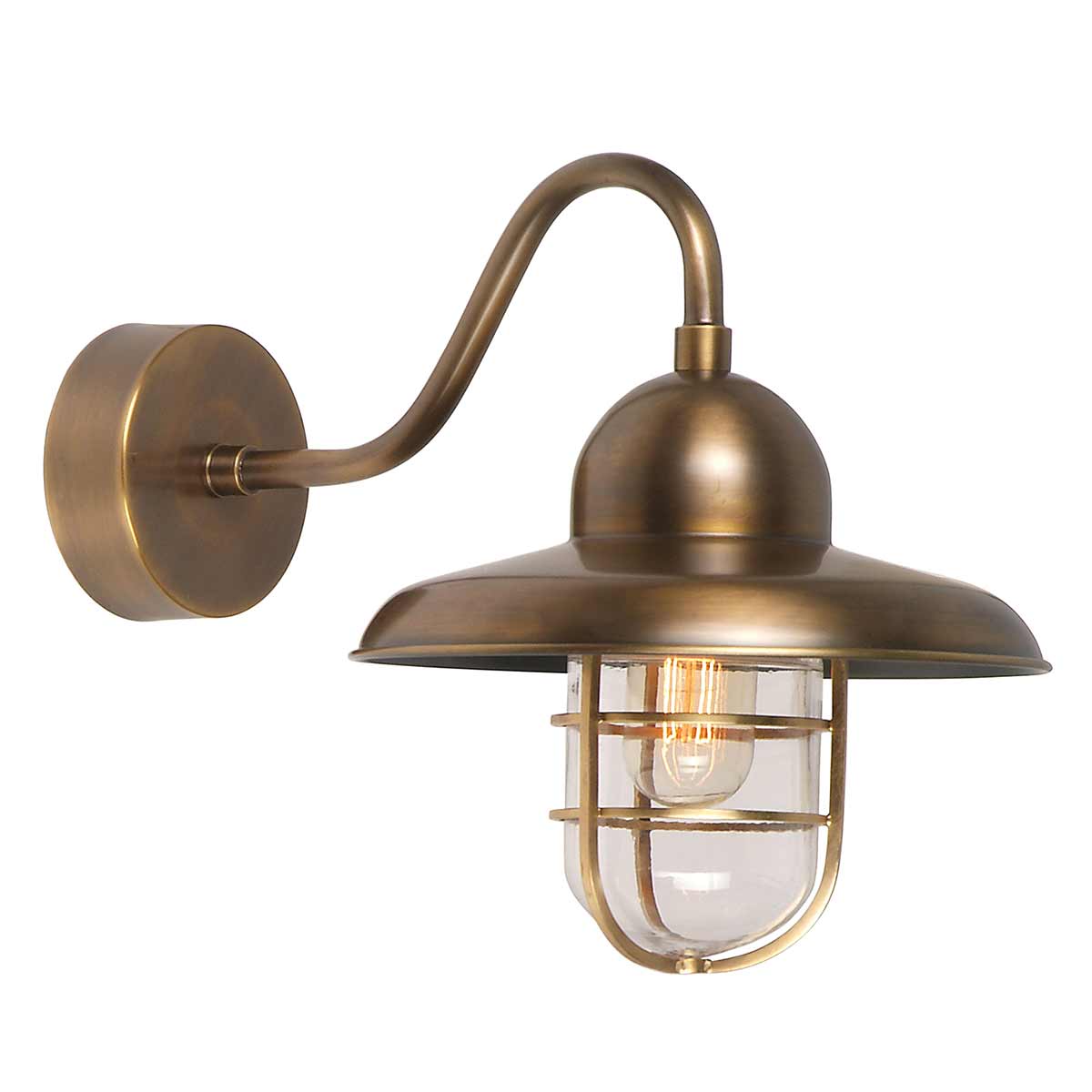 Elstead Lighting Outdoor Wall Light from the Somerton range. Somerton 1 Light Wall Lantern Product Code = SOMERTON-BR