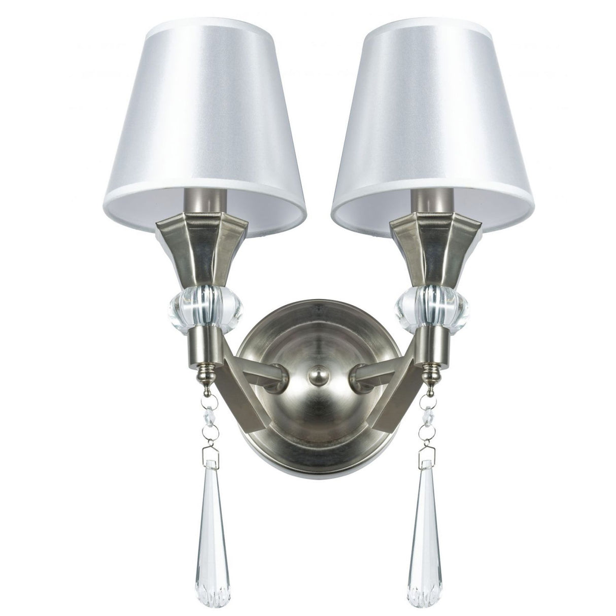 Magnalux Sophia 2 Light Crystal Wall Light Satin Chrome Part Number - SOP02SC