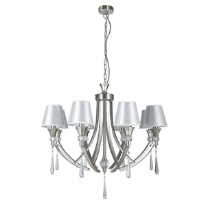 Magnalux Sophia 8 Light Crystal Ceiling Light Satin Chrome Part Number - SOP08SC