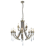 Magnalux Sophia 12 Light Crystal Ceiling Light Antique Brass Part Number - SOP12AB