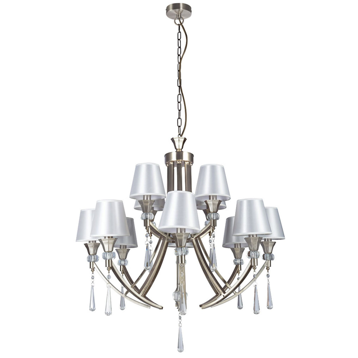 Magnalux Sophia 12 Light Crystal Ceiling Light Satin Chrome Part Number - SOP12SC