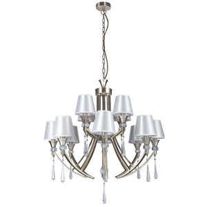 Magnalux Sophia 12 Light Crystal Ceiling Light Satin Chrome Part Number - SOP12SC