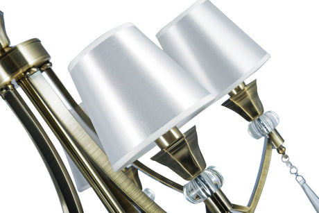 Magnalux Sophia 5 Light Crystal Ceiling Light Antique Brass Part Number - SOP05AB