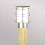 Norlys Stockholm Large Bollard Natural Wood & Galvanised ST-BOLNW-L-E27-G