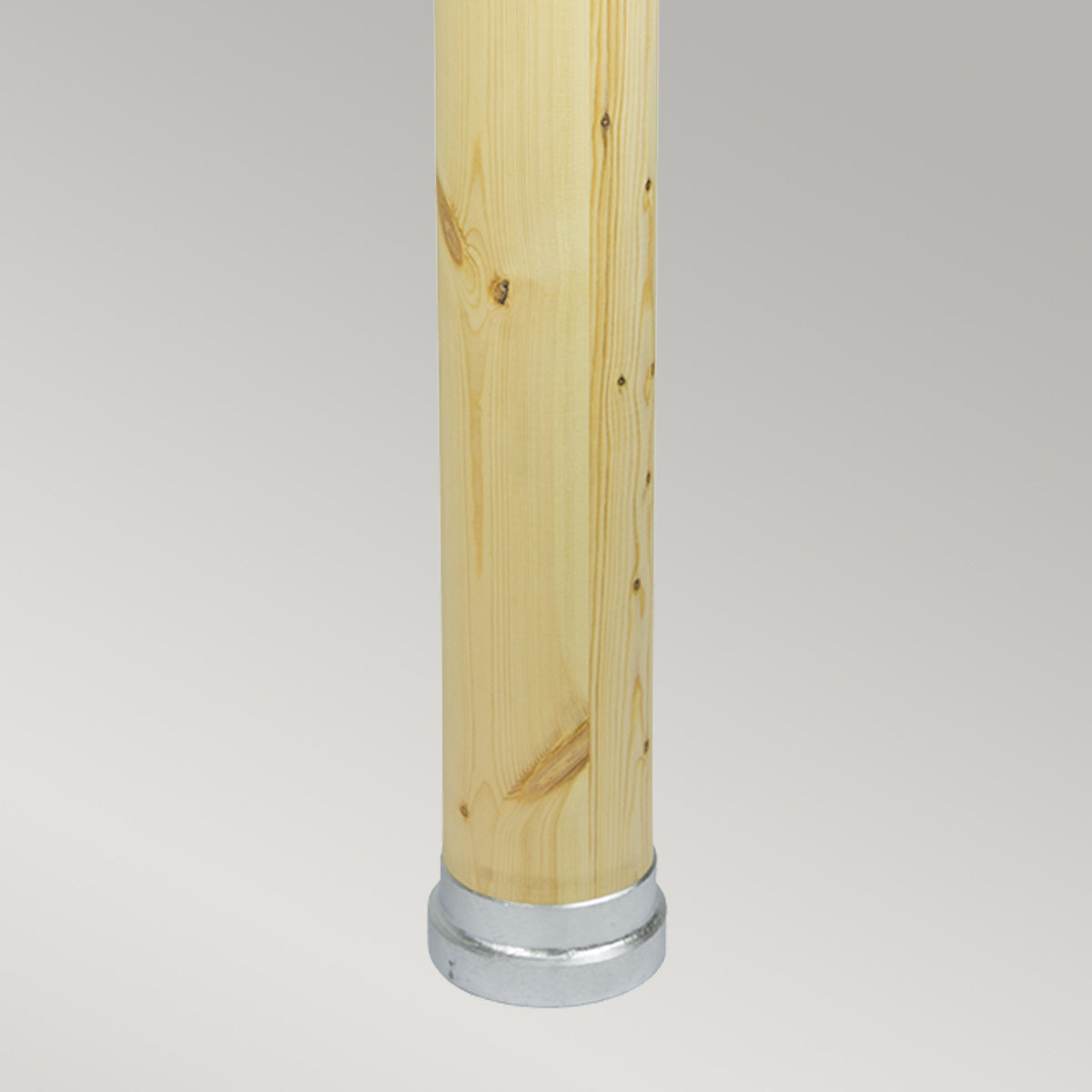 Norlys Stockholm Large Bollard Natural Wood & Galvanised ST-BOLNW-L-E27-G