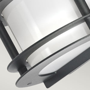 Norlys Stockholm 1 Light Flush Light - Black With Opal Glass ST-FLU-E27-BLK-O