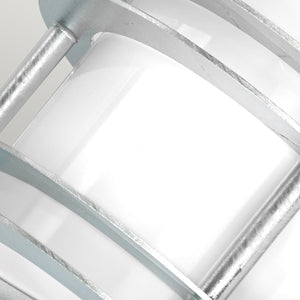 Norlys Stockholm 1 Light Flush Light - Galvanised With Opal Glass ST-FLU-E27-GAL-O