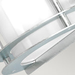 Norlys Stockholm 1 Light Flush Light - Galvanised With Opal Glass ST-FLU-E27-GAL-O