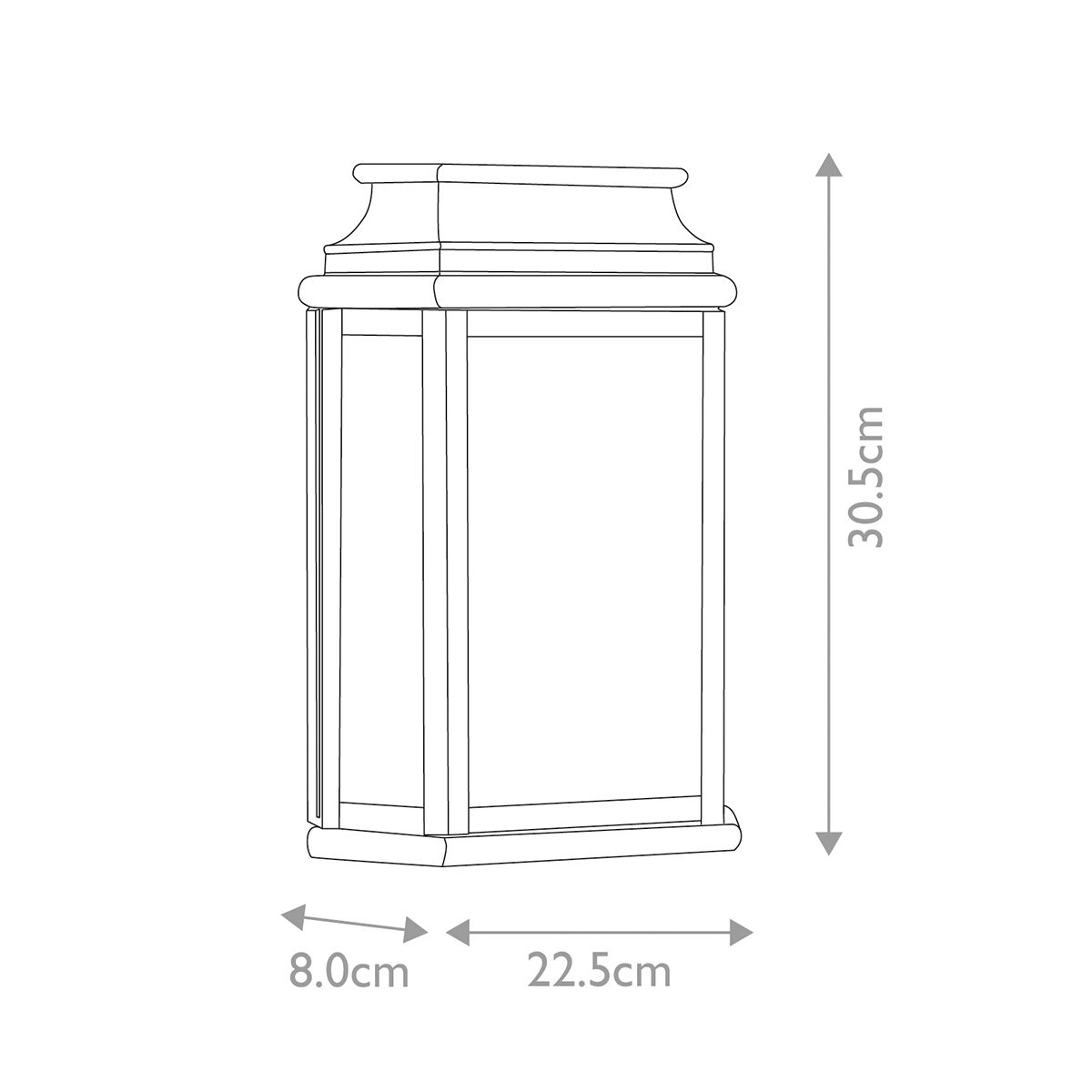 Elstead Lighting Outdoor Wall Light from the St Martins range. St Martins 1 Light Wall Lantern – SKU ST-MARTINS-V