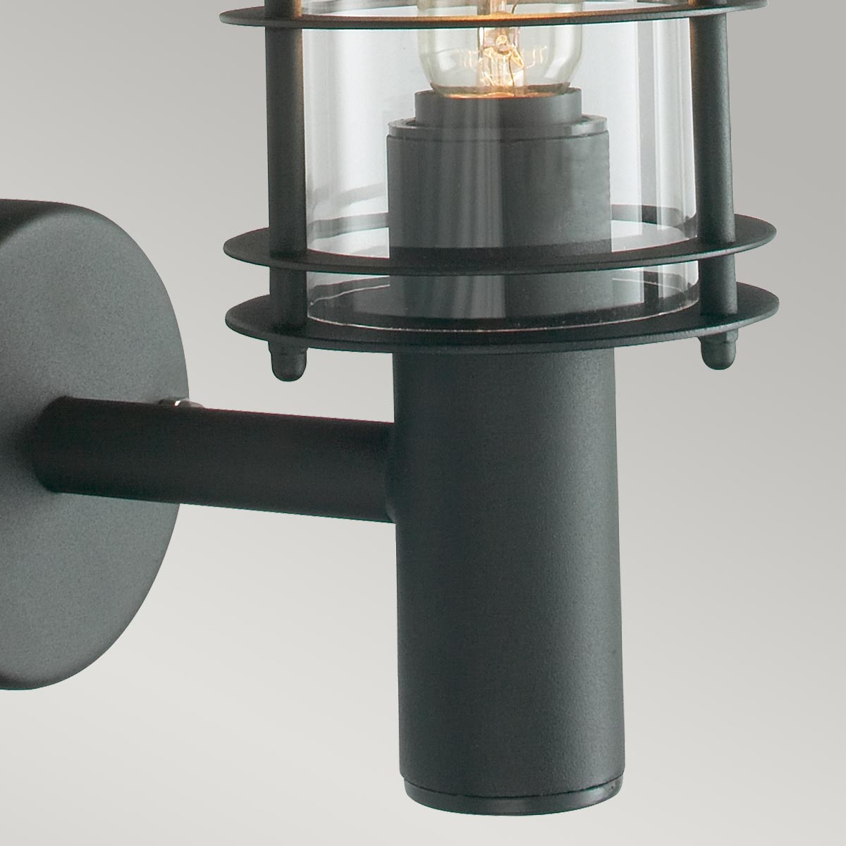 Norlys Stockholm 1 Light Wall Lantern - Black ST1-BLACK
