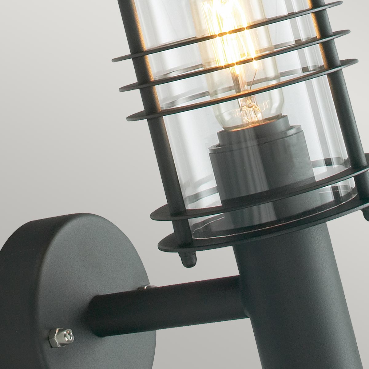 Norlys Stockholm 1 Light Wall Lantern - Black ST1-BLACK