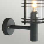 Norlys Stockholm 1 Light Grande Wall Lantern - Black ST1-G-BLK