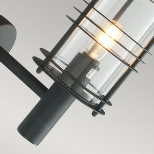 Norlys Stockholm 1 Light Grande Wall Lantern - Black ST1-G-BLK