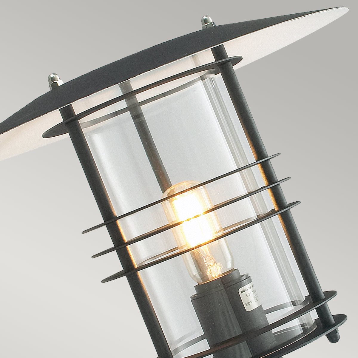Norlys Stockholm 1 Light Grande Wall Lantern - Black ST1-G-BLK