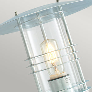 Norlys Stockholm 1 Light Wall Lantern - Galvanised ST1-GALVANIZED
