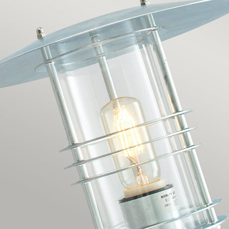 Norlys Stockholm 1 Light Wall Lantern - Galvanised ST1-GALVANIZED