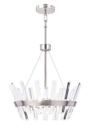 Magnalux Strata 3 Light Crystal Pendant Satin Chrome Part Number - STR03SC
