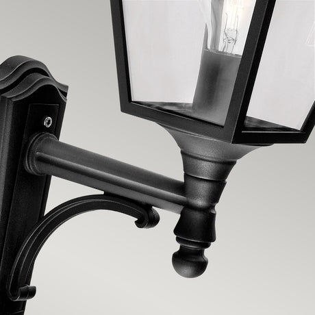 Norlys Outdoor Wall Light from the Turin range. Turin 1 Light Up Wall Lantern - Black  Product Code = T1-BLACK