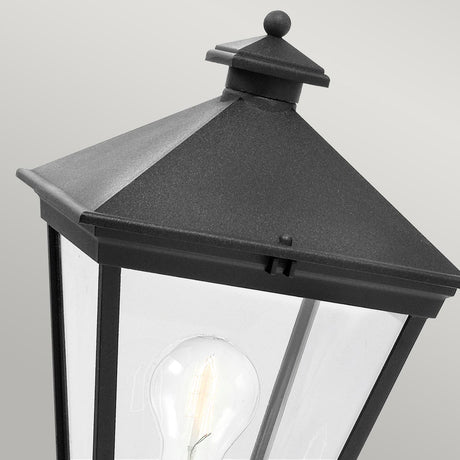 Norlys Pedestal Lantern from the Turin range. Turin 1 Light Pedestal - Black  Product Code = T3-BLACK