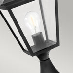 Norlys Pedestal Lantern from the Turin range. Turin 1 Light Pedestal - Black  Product Code = T3-BLACK