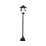 Norlys Pillar Lantern from the Turin range. Turin 1 Light Pillar - Black  Product Code = T4-BLACK