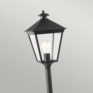 Norlys Pillar Lantern from the Turin range. Turin 1 Light Pillar - Black  Product Code = T4-BLACK