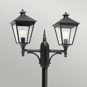 Norlys Lamp Post from the Turin range. Turin 2 Light Twin Lamp Post - Black  Product Code = T6-BLACK